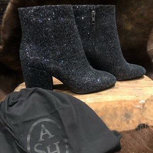 ASH Midnight Glitter Boots size 9